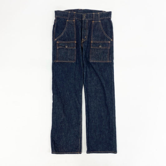 44h26 《美品》 FULL COUNT フルカウント Bush Pants Non Wash ブッシュパンツ ボトムス ジーンズ デニム 1246 30 34 Mサイズ インディゴブルー コットン メンズo07t