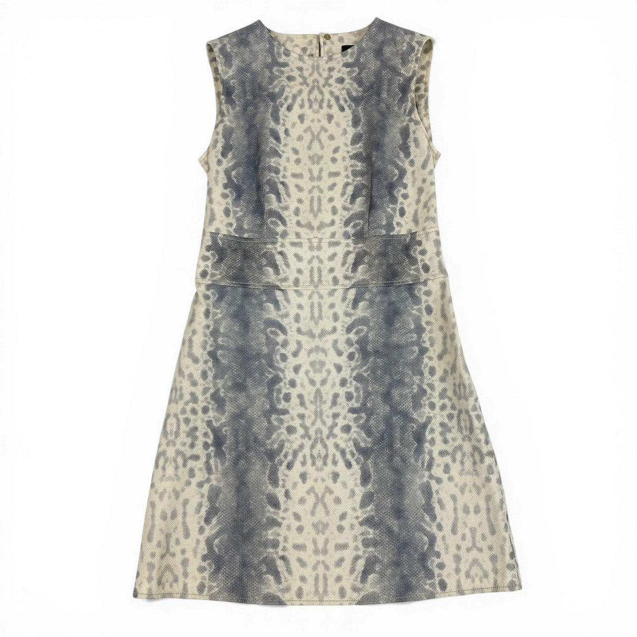Ec31 GUCCI グッチ パイソンプリント シープスキン ワンピース Python Print Sheep Skin Dress サイズ36 グレーt18r