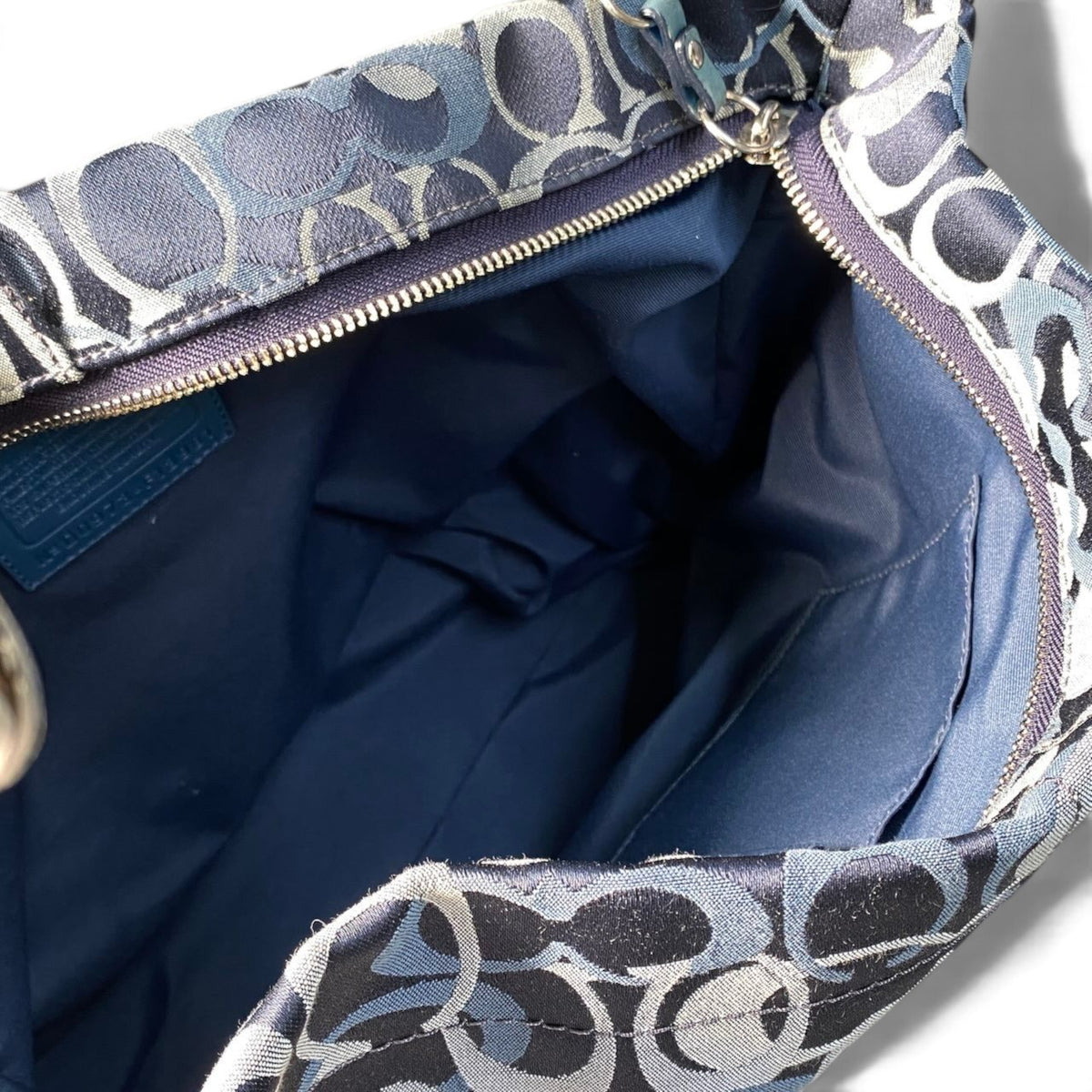 i7 COACH コーチ シグネチャー ショルダーバッグ Vintage Signature Shoulder Bag F13981 ブルーt18r