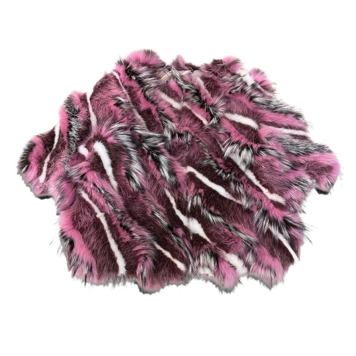 i13 FENDI フェンディ マルチカラー フォックス × ミンク ファージャケット Multi Color Fox Fur Paneled Mink Fur Jacket 40 ピンク 本毛皮t18r