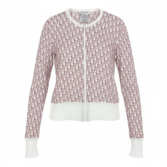 e7 Christian Dior クリスチャンディオール トロッター ジップアップジャケット  4P13077000 42 ピンク レーヨンu02t