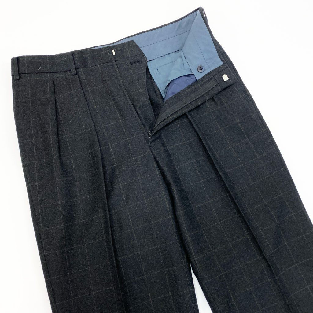 54l28 BURBERRY LONDON バーバリーロンドン スーツセットアップ テーラードジャケット スラックスパンツ チェック柄 カシミヤ混 94-84-165 AB4 ダークグレー メンズ 男性用o07t