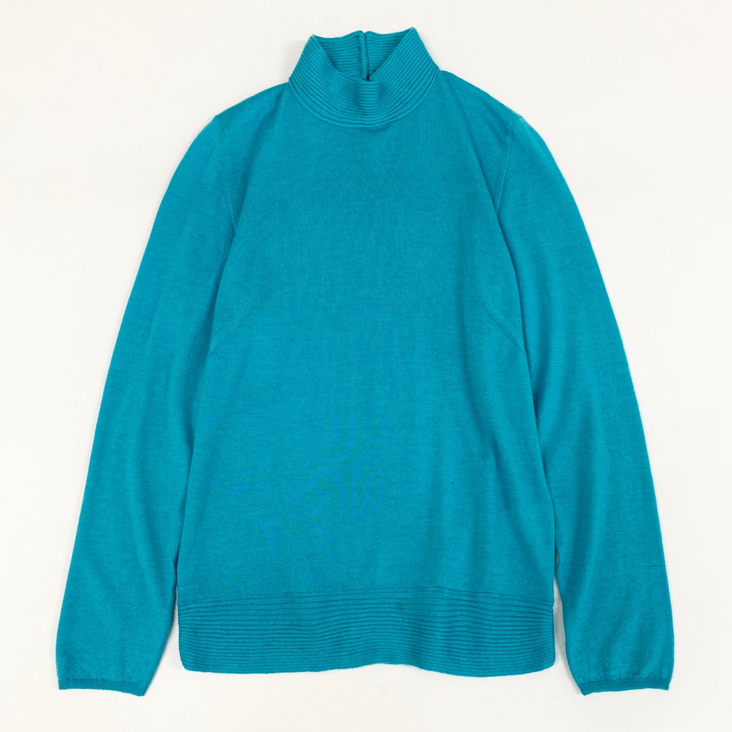 56h1 MISSONI ミッソーニ カシミヤ タートルネックニット セーター 42 ブルー カシミヤ70％ シルク30％ イタリア製 CASHMERE KNIT SWEATERt18r