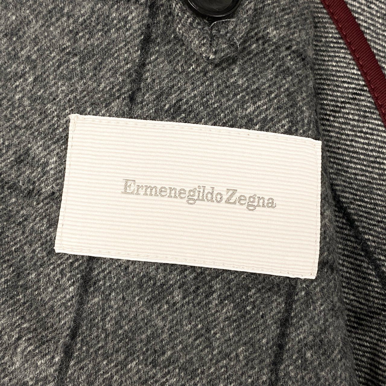 74i8 《美品》 Ermenegildo Zegna エルメネジルドゼニア テーラードジャケット レザージップ エルボーパッチ 44 グレー ウィンドペン ウール メンズu02t