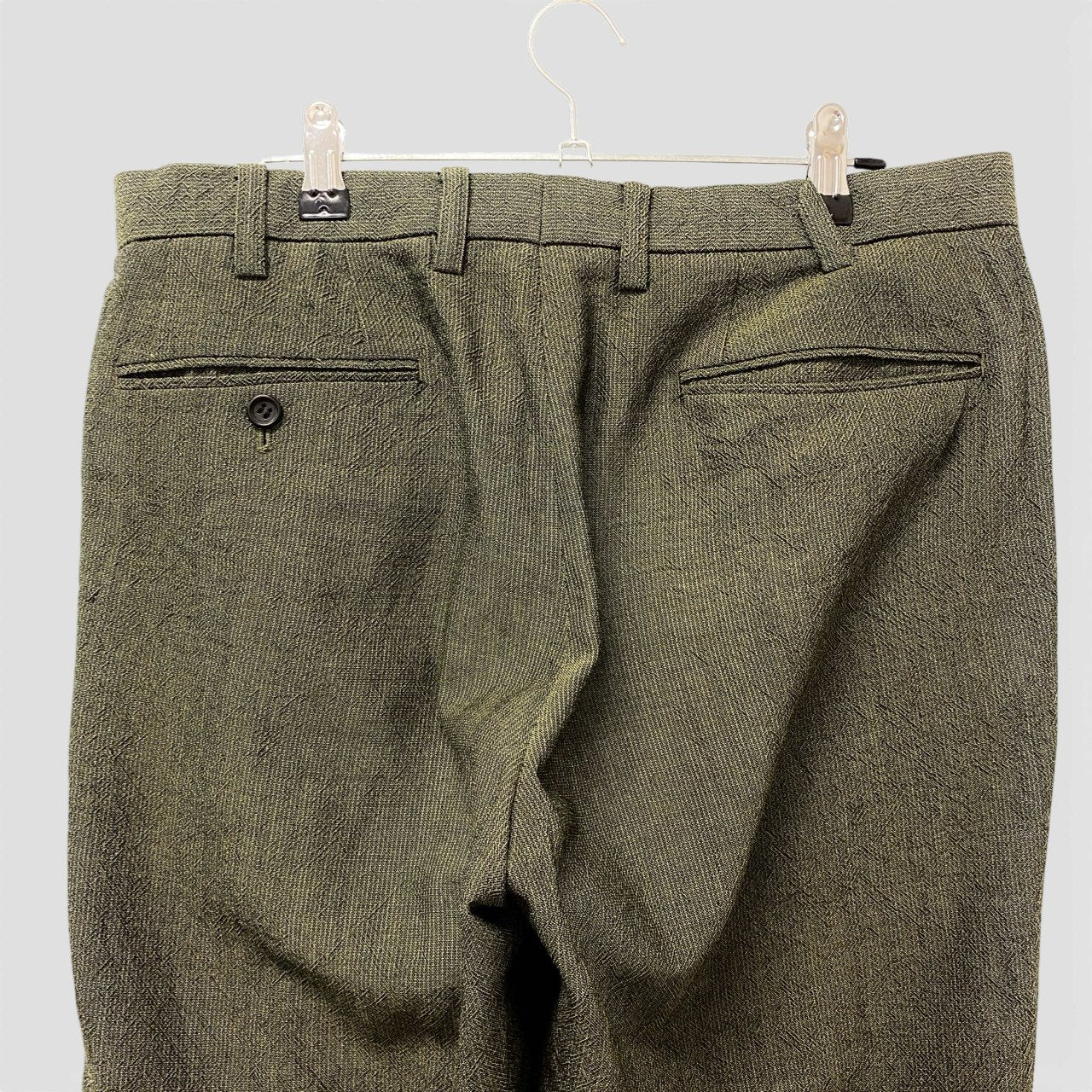 51c13 ISSEY MIYAKE MEN イッセイミヤケ メン スラックスパンツ ボトムス ME41FF080 2 グリーン ウール メンズu02t