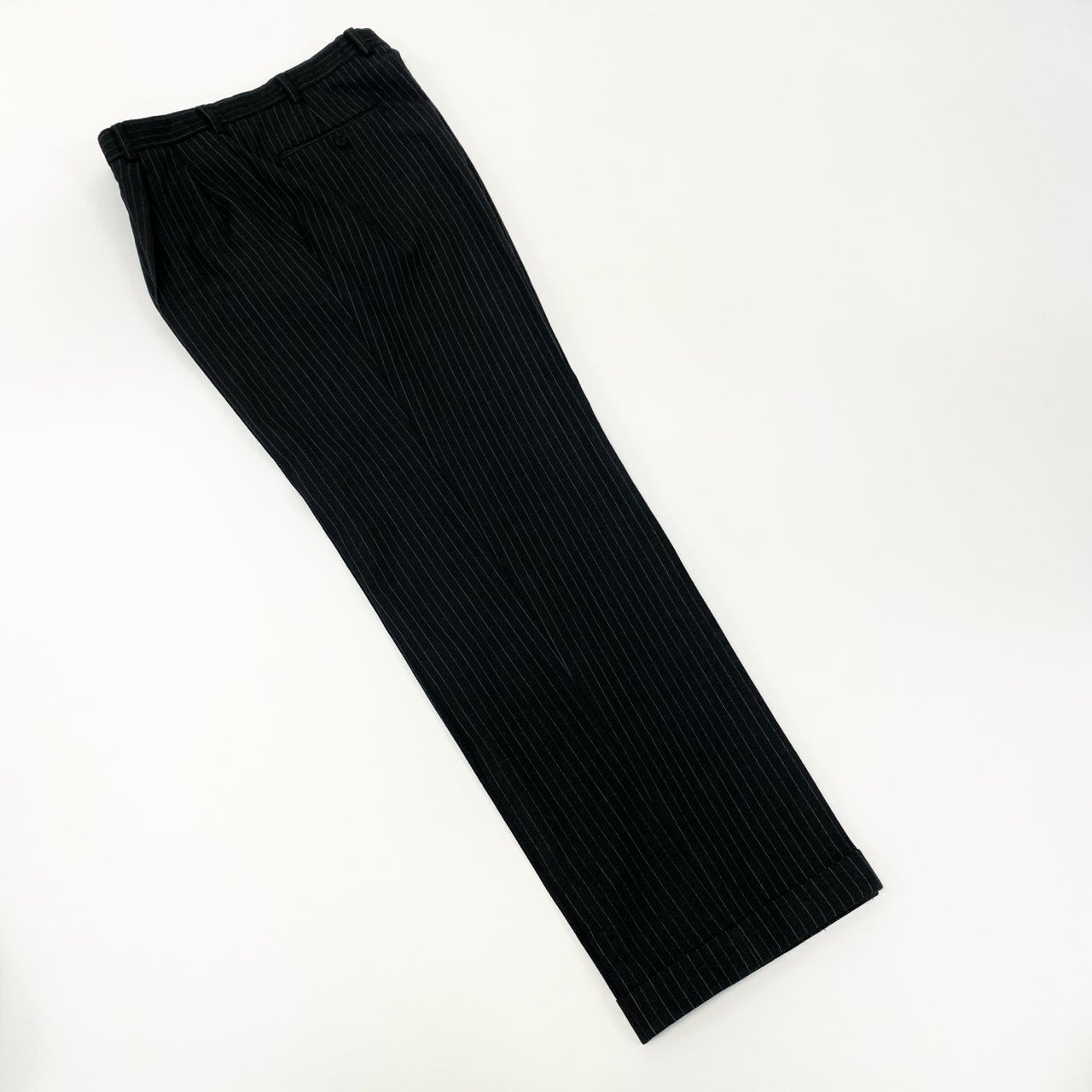 51Ⅼ2 Brooks Brothers ブルックスブラザーズ セットアップスーツ シングル 3B ストライプ柄 ウール混 メンズ 紳士服 ビジネス 40REG ブラックu02t