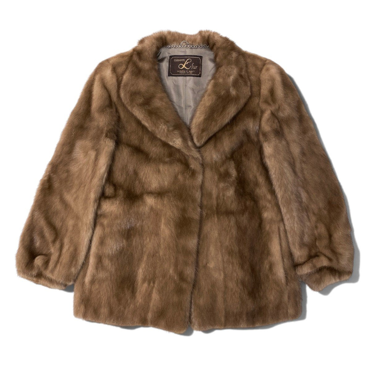 26h19 ELEGANCE FUR パステルミンク ミンクコート 毛皮コート 9 ライトブラウン ミンクファー Mink Fur Coatu02t