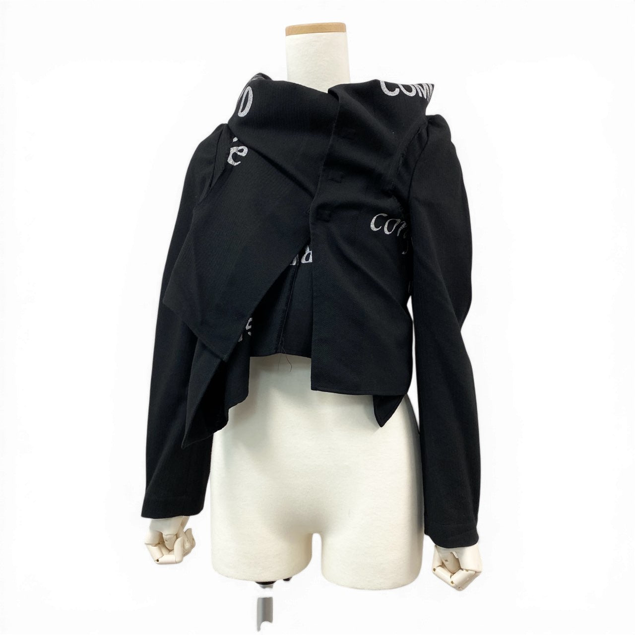 Ad7 COMME des GARCONS コムデギャルソン AD2003  変形デザインジャケット 羽織  ブラック レディースta1