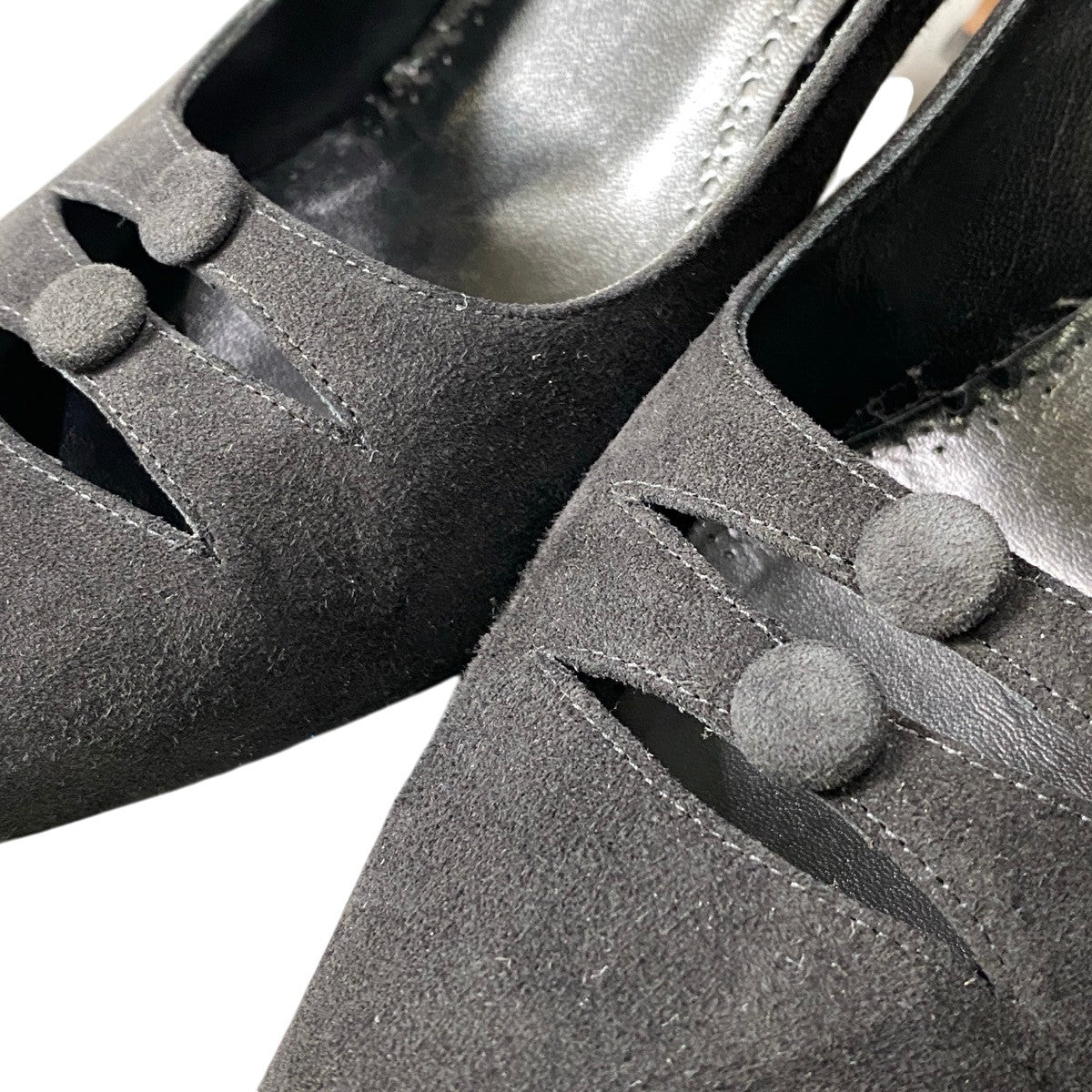 g31 MANOLO BLAHNIK ポイントテッドトゥパンプス シューズ イタリア製 38サイズ ブラック スウェード レディース 女性用k02i
