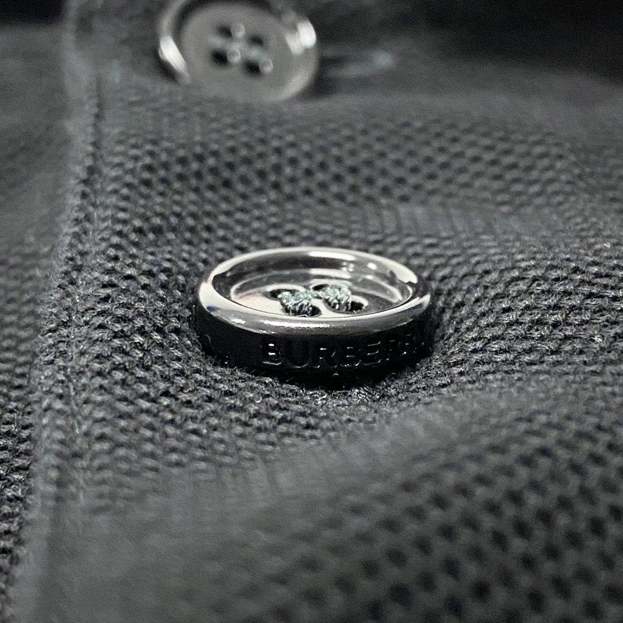 86e1 BURBERRY LONDON ENGLAND バーバリー 2023ss EDNEY 半袖ポロシャツ カットソー ブランドロゴ 8039265 サイズM ブラック コットン100％ メンズ 紳士服u02t