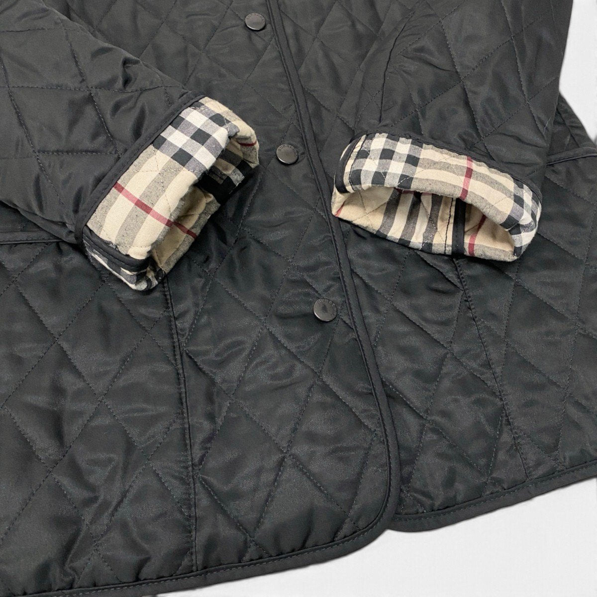 11i30 BURBERRY LONDON バーバリー ノバチェック キルティングジャケット ブラック Nova Check Quilting Jackett18r