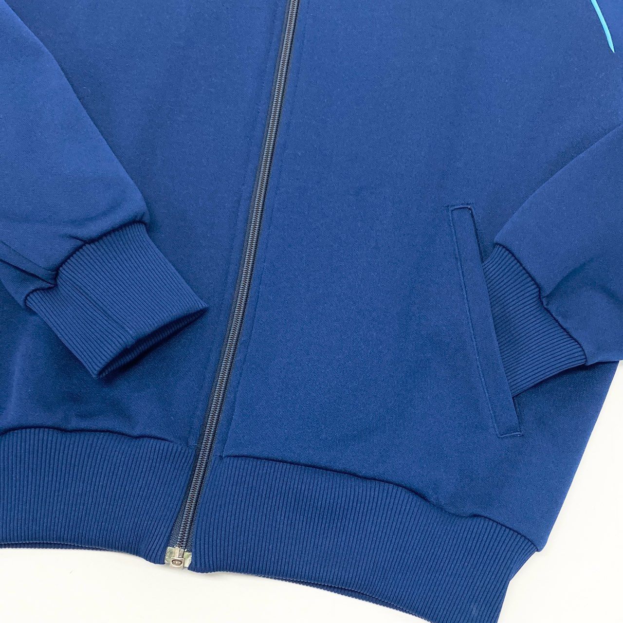 47k5 adidas アディダス 80`s vintge 西ドイツ製 トラックジャケット ブルゾン ワンポイント刺繡 ATS-80 L ブルーo07t