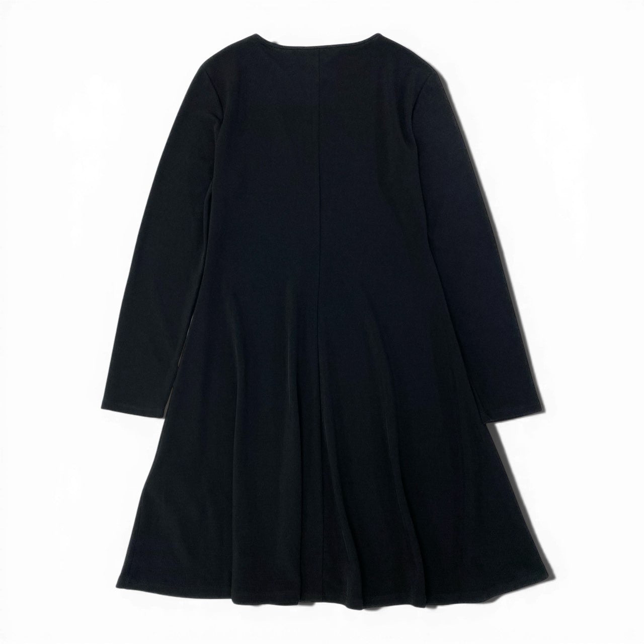 60c6 【美品】WEEKEND MaxMara ウィークエンド マックスマーラ 2025年 長袖ワンピース 膝丈 フレアワンピース Lサイズ ブラック レディース 女性用u02t