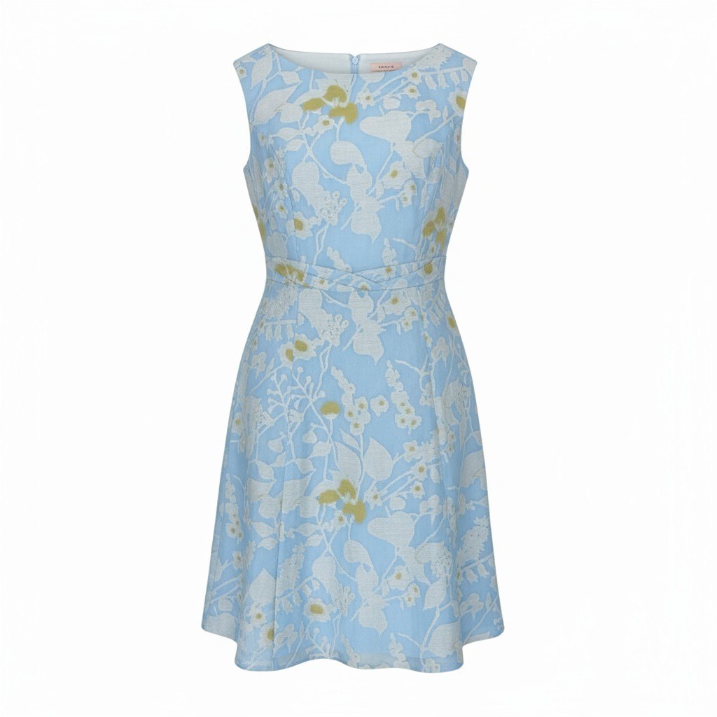 47k5 TOCCA トッカ LAKESHORE ドレス ノースリーブワンピース フラワーモチーフ 花柄 洗える○ レディース 女性用 OPTOHM0540 2 ライトブルーo07t