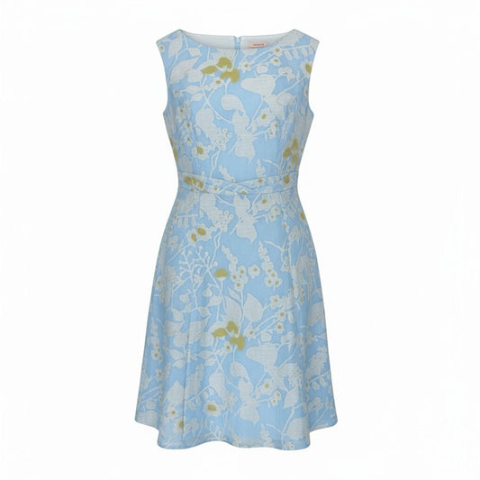 47k5 TOCCA トッカ LAKESHORE ドレス ノースリーブワンピース フラワーモチーフ 花柄 洗える○ レディース 女性用 OPTOHM0540 2 ライトブルーo07t
