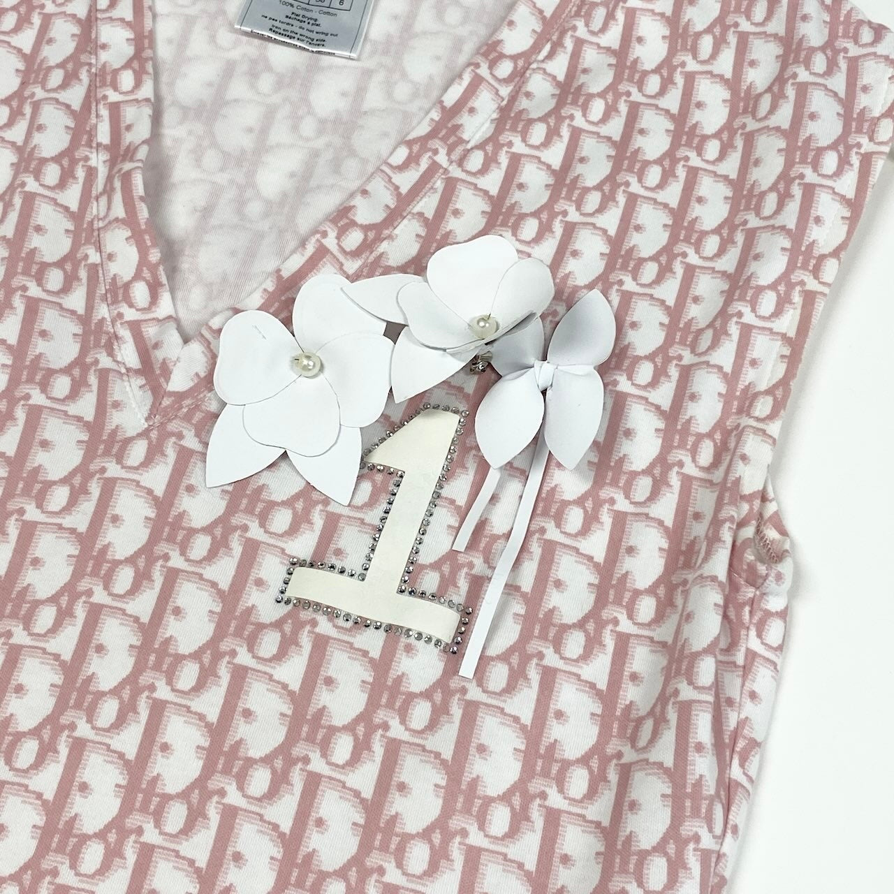 e7 Christian Dior クリスチャンディオール ナンバー1 タンクトップ 2004 トロッター サイズ38 ピンク レディース トップスk02i