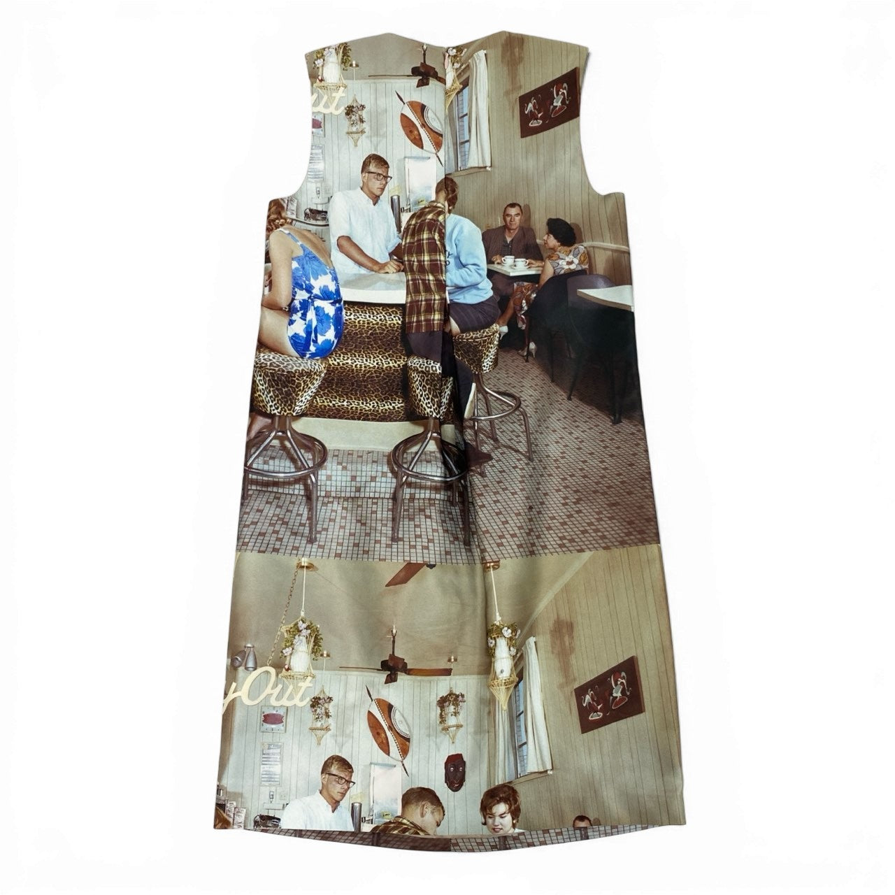 Ib26 N°21 ヌメロヴェントゥーノ グラフィックプリント ノースリーブワンピース ドレスワンピース 36 マルチカラー ポリエステル レディースu02t