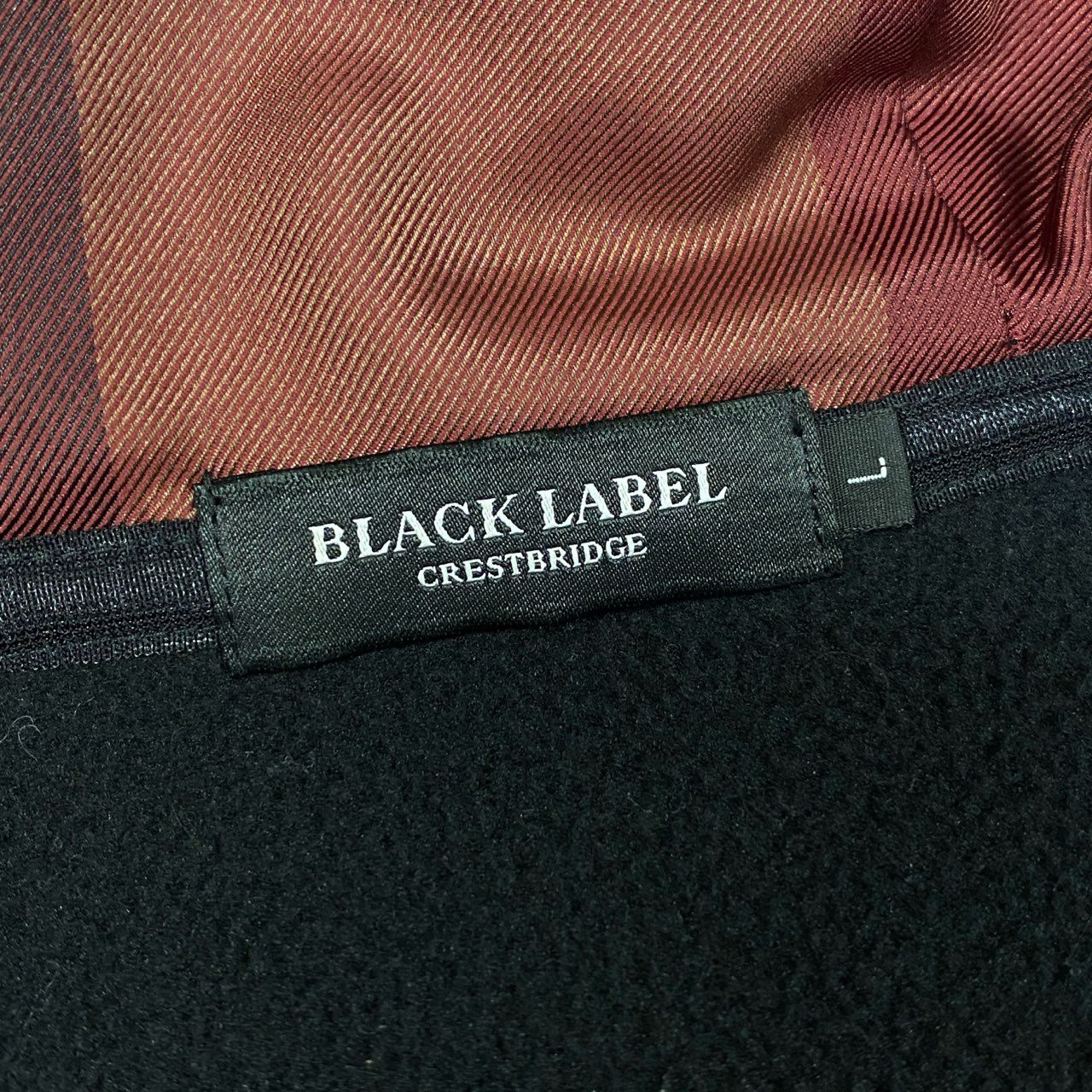 52L9 BLACK LABEL CRESTBRIDGE ブラックレーベルクレストブリッジ フリースパーカー ボトムス セットアップ 2点セット L ブラック メンズ 男性用u02t