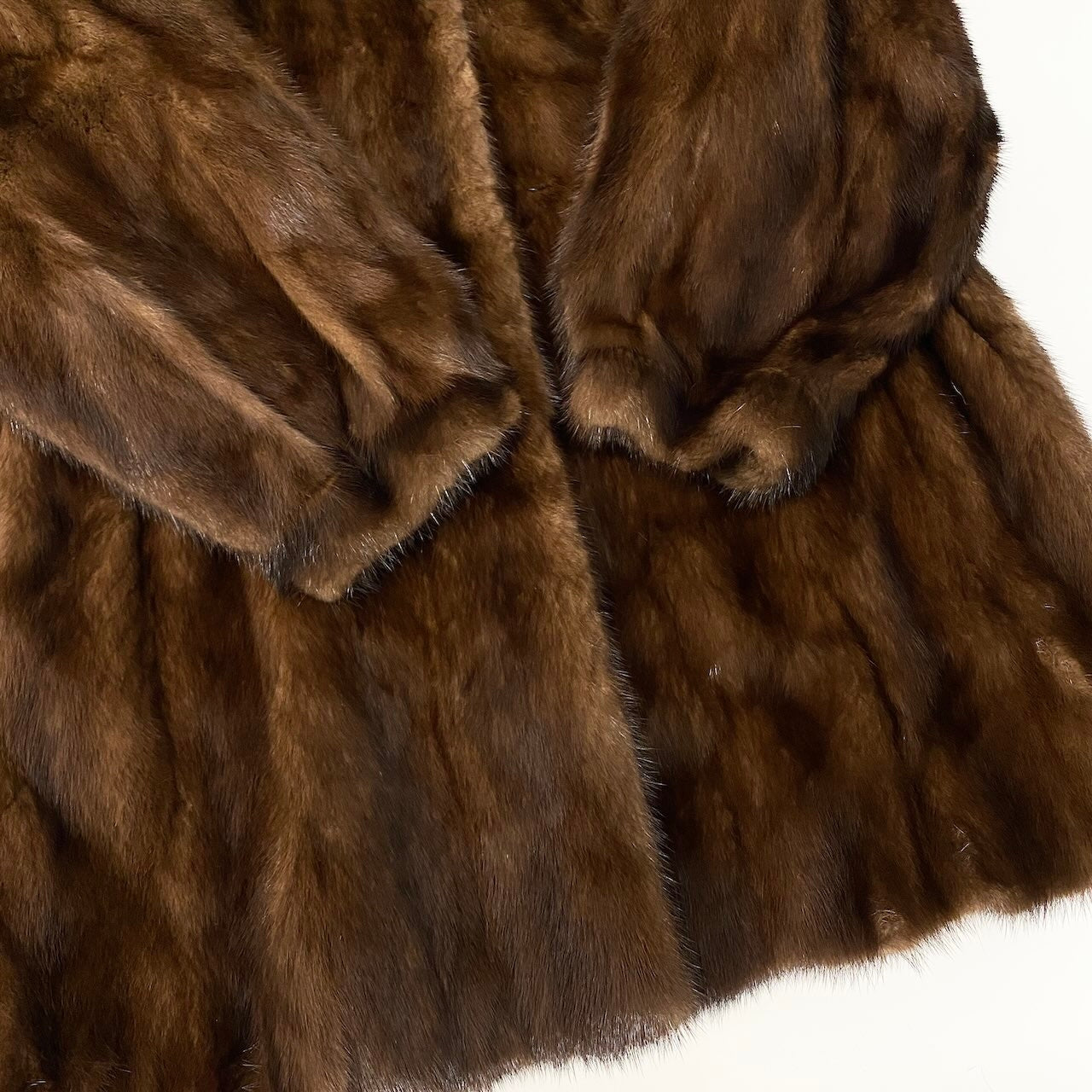 47c18 GINZA Bella デミバフミンク ファーコート サイズ11 ブラウン 本毛皮 Mink Fur Coat リアルファー 毛質◎t18r