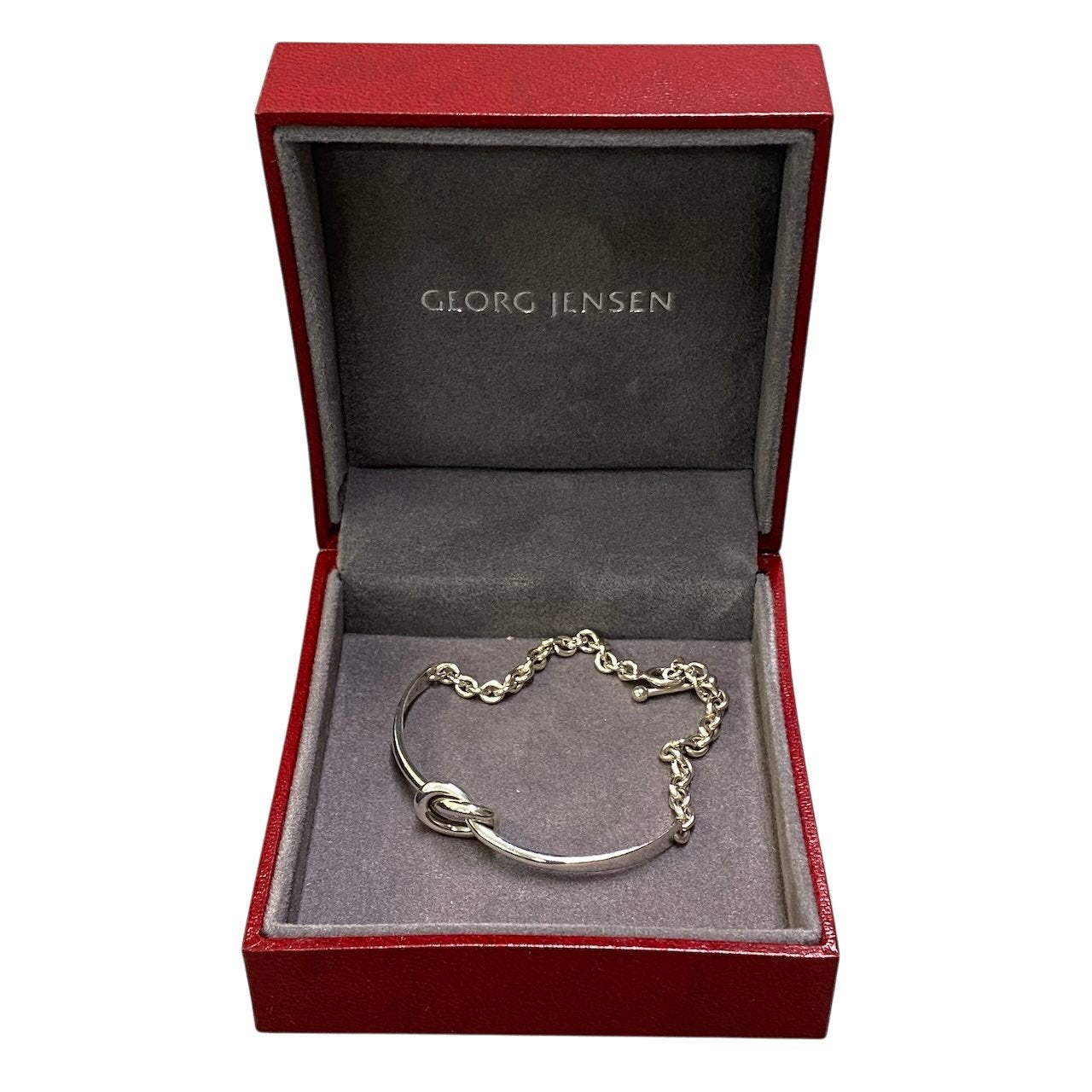e13《美品》 GEORG JENSEN ジョージジェンセン ノット チェーンブレスレット ファッション小物 シルバー 925 レディースu02t