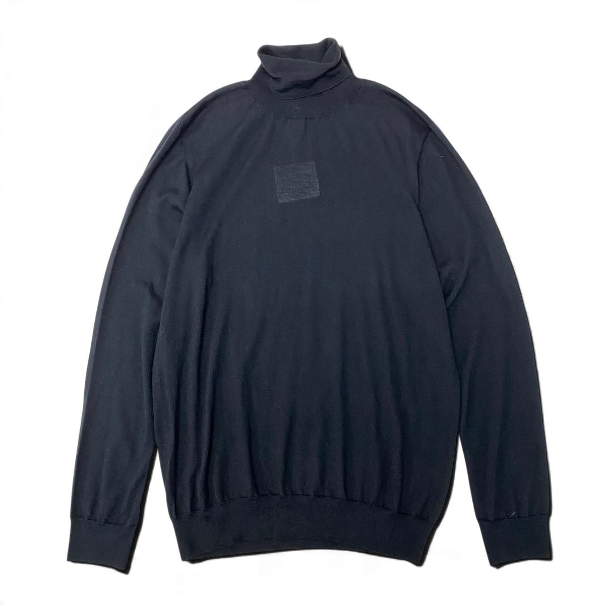 47j16 【未使用】 HERMES エルメス カシミヤブレンド タートルネック ニットセーター サイズXL ブラック メンズu02t