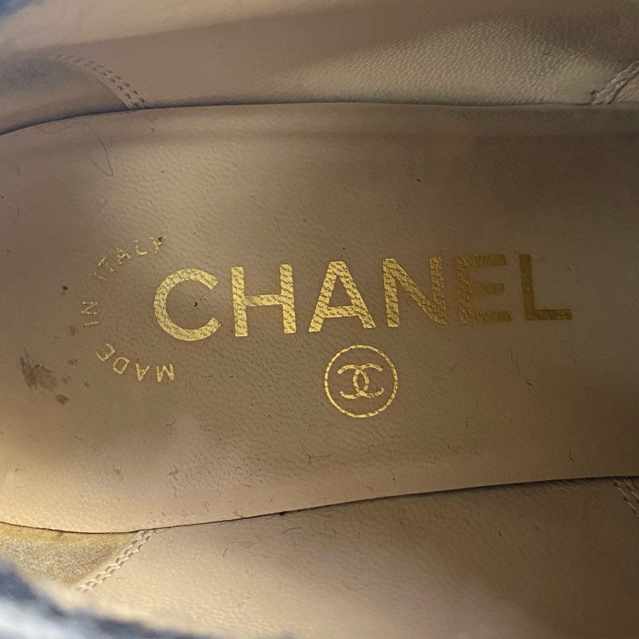2i18 CHANEL シャネル ボアショートブーツ クレープソール G31083 37C ブラック レザー シューズ ココマーク イタリア製t18r