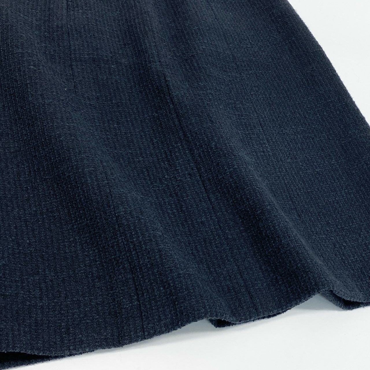 b23 CHANEL シャネル 2002年 02A P19755 ラインストーン ココマーク付き ツイードスカート サイズ38 ブラック レディースk02i