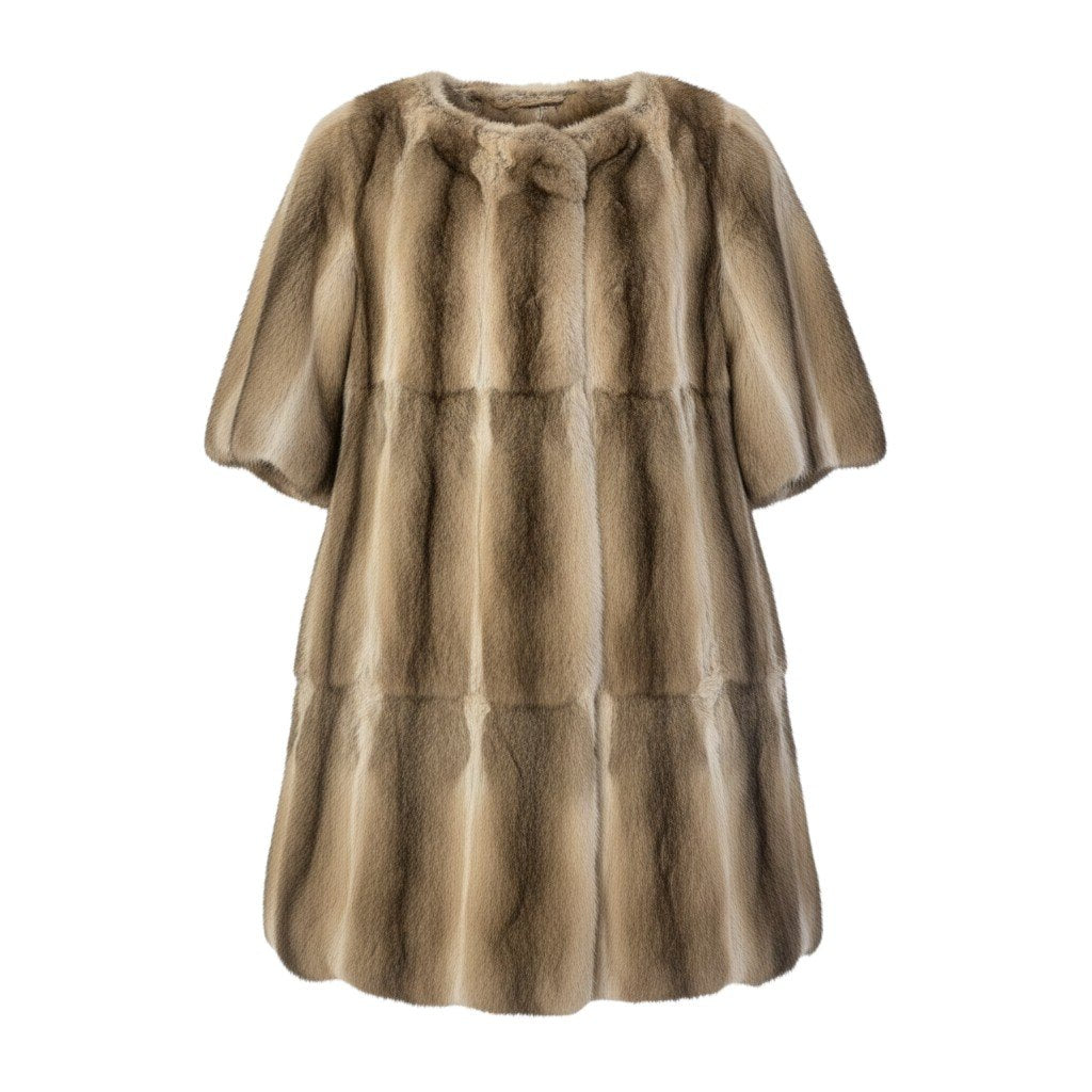 Ef9 【美品】MARNI 毛皮コート ファーコート  40サイズ ブラウン リングテイル レディース 女性用u02t