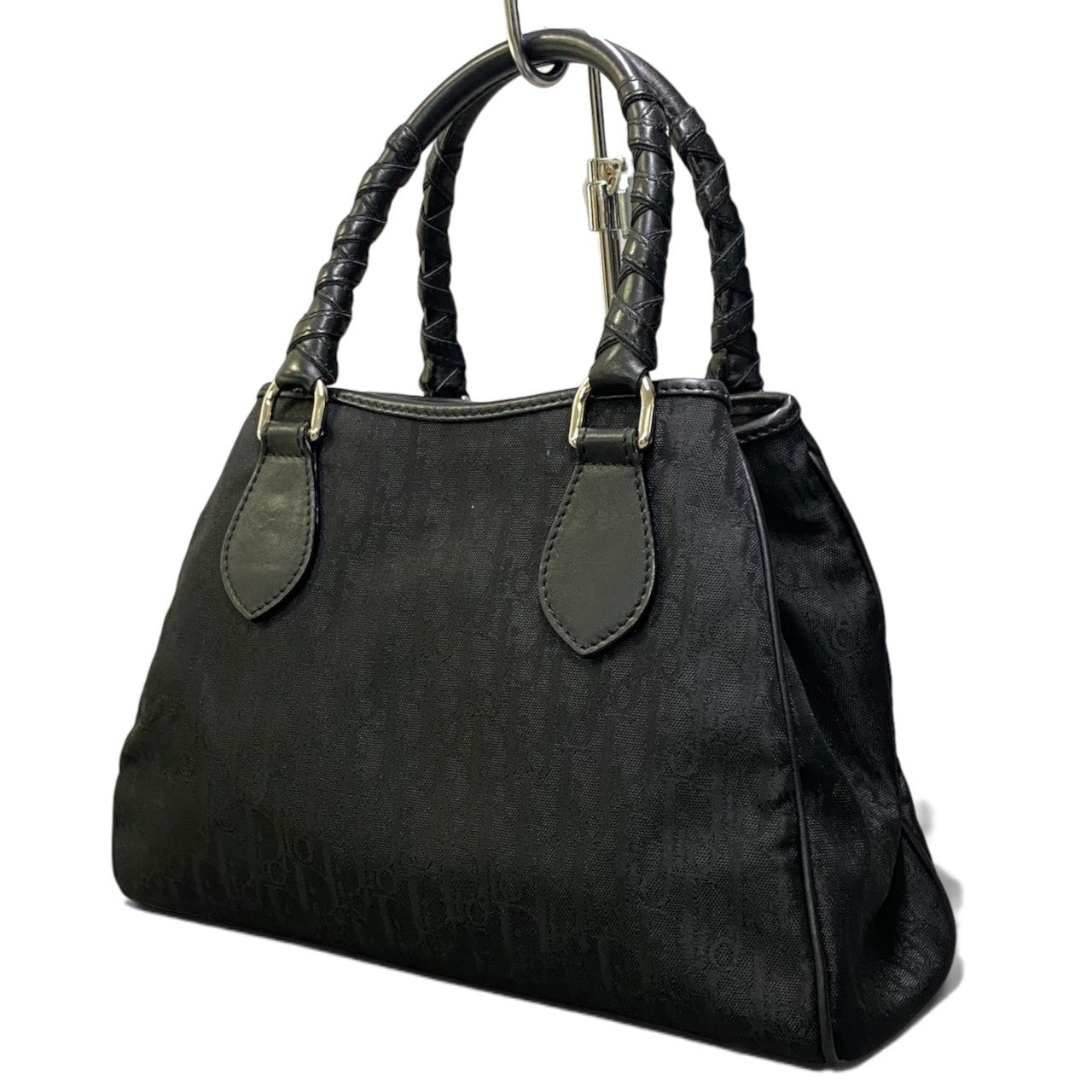 h29【美品】Christian Dior ラブリー トロッター トートバッグ ブラック レディース 女性用ta1