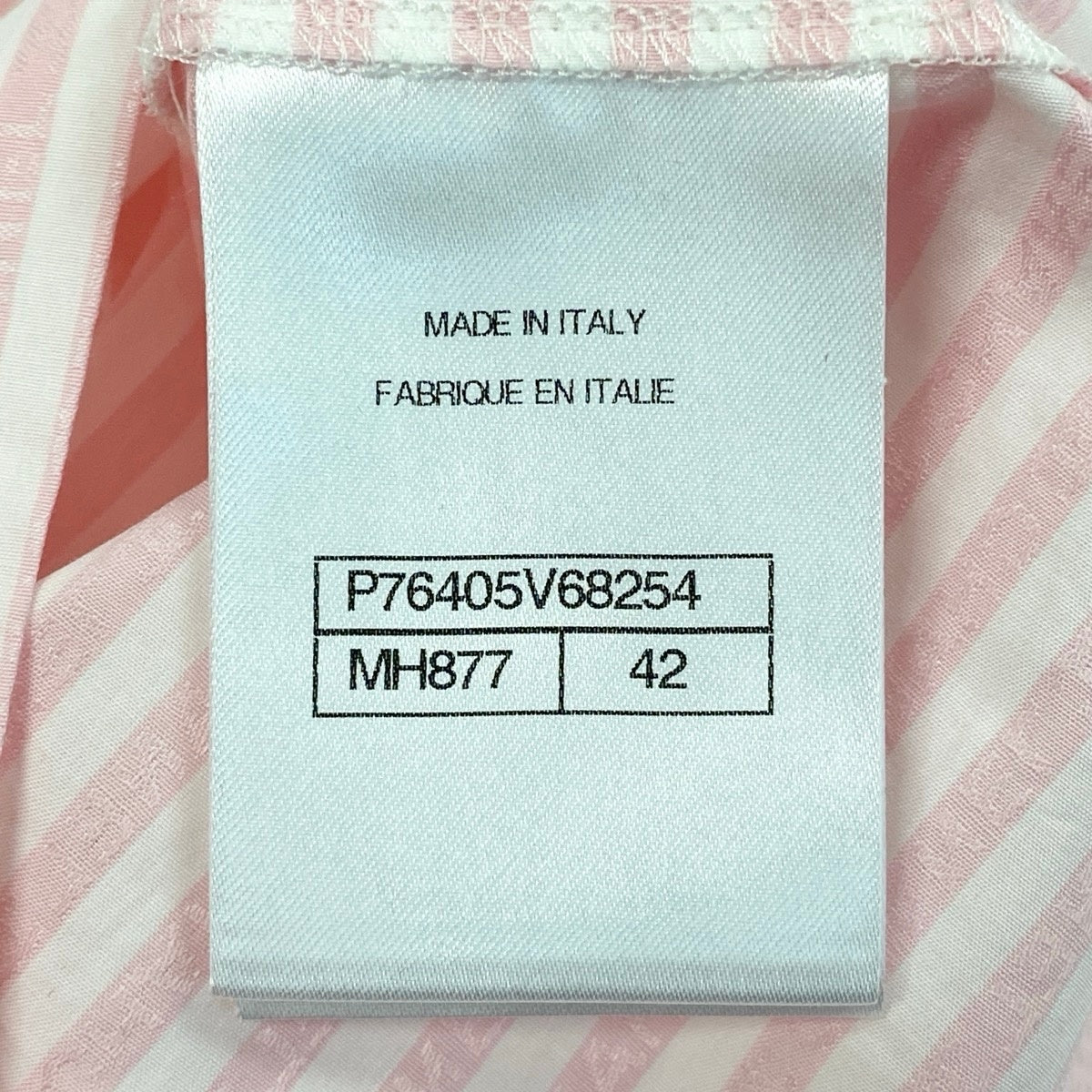 Ce29 《未使用品》 定価60万 CHANEL シャネル 24C ココマーク スパンコール ボーダーシャツ 24C Coco Rose Blanc Blouse Top P76405 42 ピンク タグ付t18r