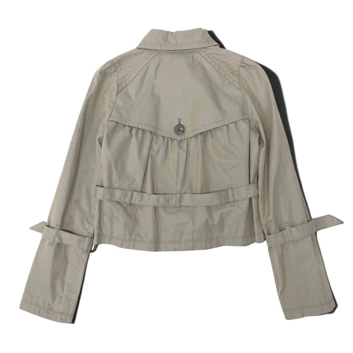 Eh10 BURBERRY LONDON BLUE LABEL バーバリーロンドン ブルーレーベル トレンチジャケット 裏地ノバチェック サイズ36 カーキ コットン100％ レディースo07t