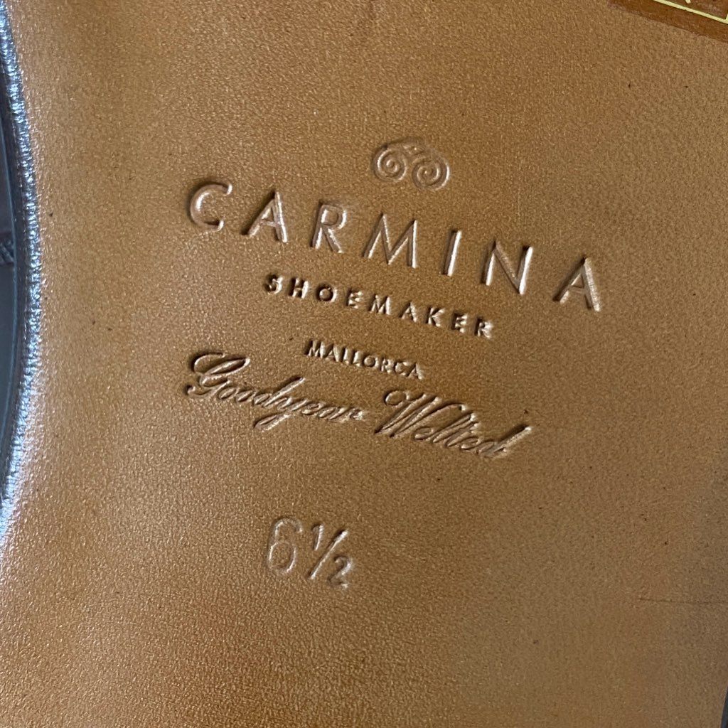 3f30 《極美品》 CARMINA カルミナ グッドイヤー モンクストラップシューズ 革靴 ドレスシューズ サイズ6 1/2 ダークブラウン メンズ 紳士靴