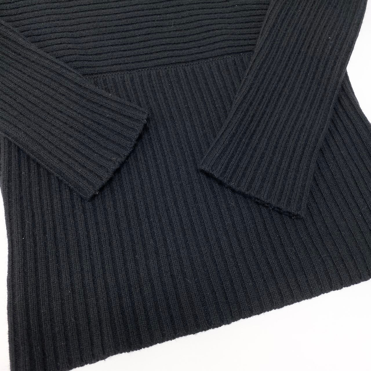 Ec30 《美品》 GUCCI グッチ ドローコード タートルネックニット Turtle Neck Drawcord Knit Sweater サイズS ブラックt18r
