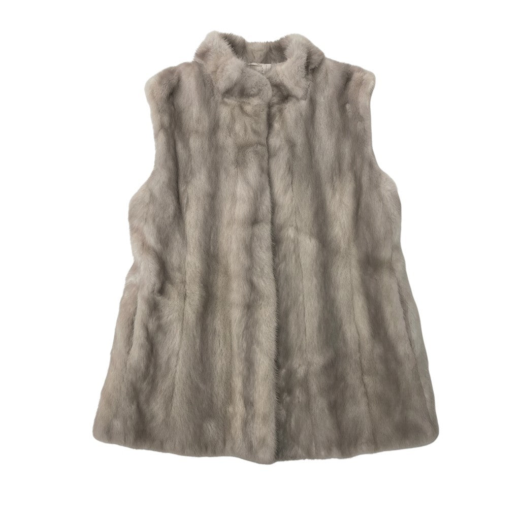 58i20 Moon Bat Fur サファイアミンク ファーベスト サイズ13 シルバーグレー 本毛皮 Sapphire Mink Fur Vest リアルファーt18r
