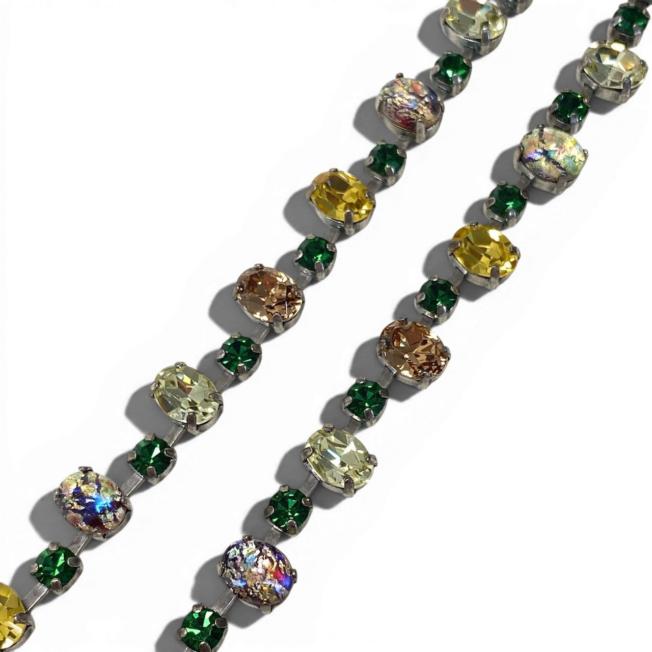 g16⑦ 《 3点セット 》 Mariana マリアナ 天然石 × クリスタル ビジューネックレス アクセサリー ジュエリー アンティークt18r