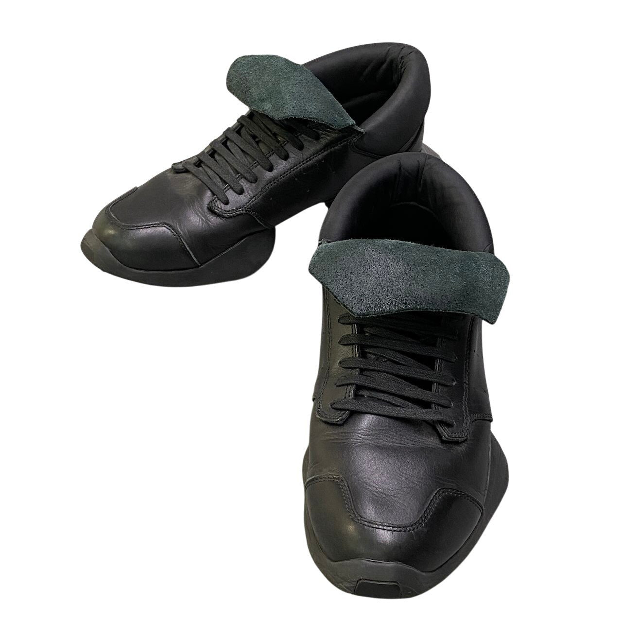 2e16 adidas × Rick Owens アディダス リックオーウエンス ランナー トリプルブラック スニーカー シューズ AQ2825 28サイズ ブラック レザー メンズ 男性用k02i