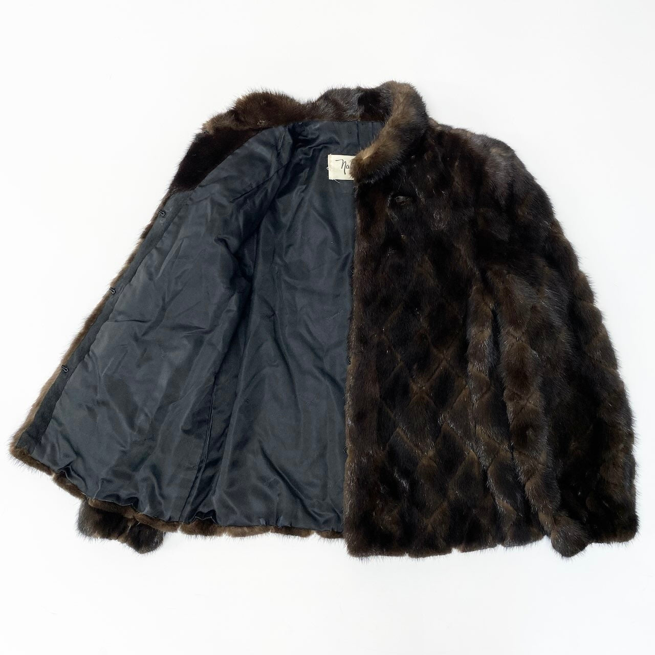 47c18 nakamura fur ダイヤモンドカット ミンクファー ジャケット コート ブラウン 本毛皮 Diamond Cut Mink Fur Coatt18r