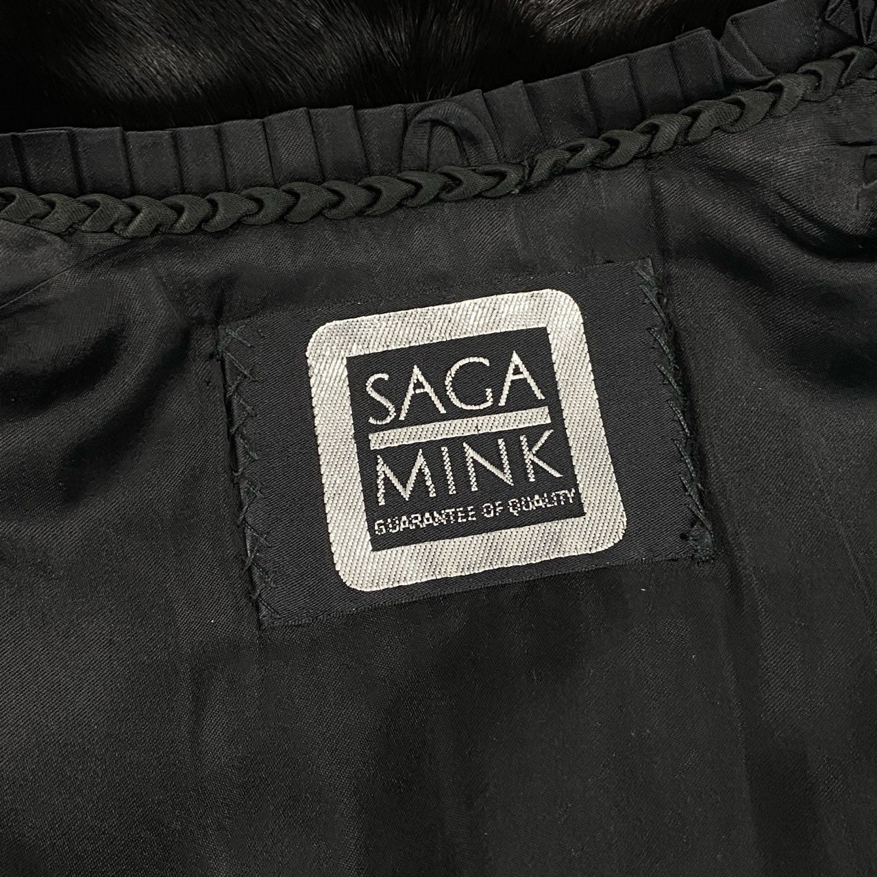 36a16 SAGA MINK サガミンク 銀サガ ダークミンク ファーコート サイズ11 ブラック 最高級本毛皮 Mink Fur Coatt18r