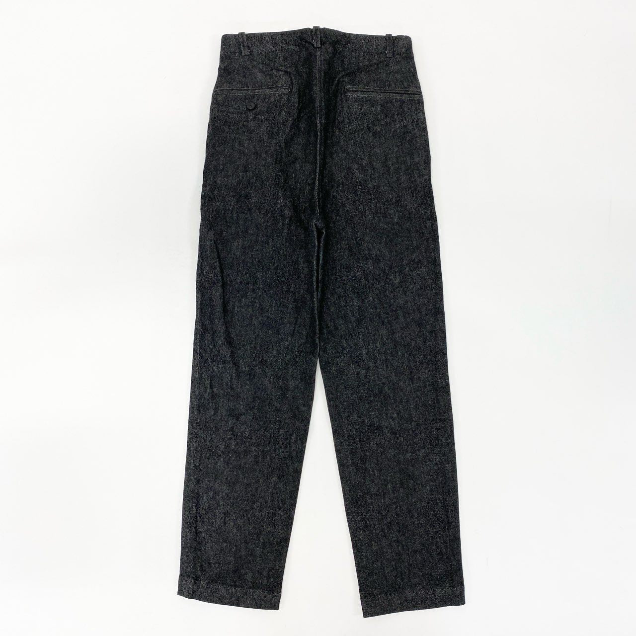 63j9 《美品》Dhal ダル ハイウエストデニムパンツ テーパードパンツ ジーンズ ボトムス 日本製 XSサイズ ブラック メンズo07t