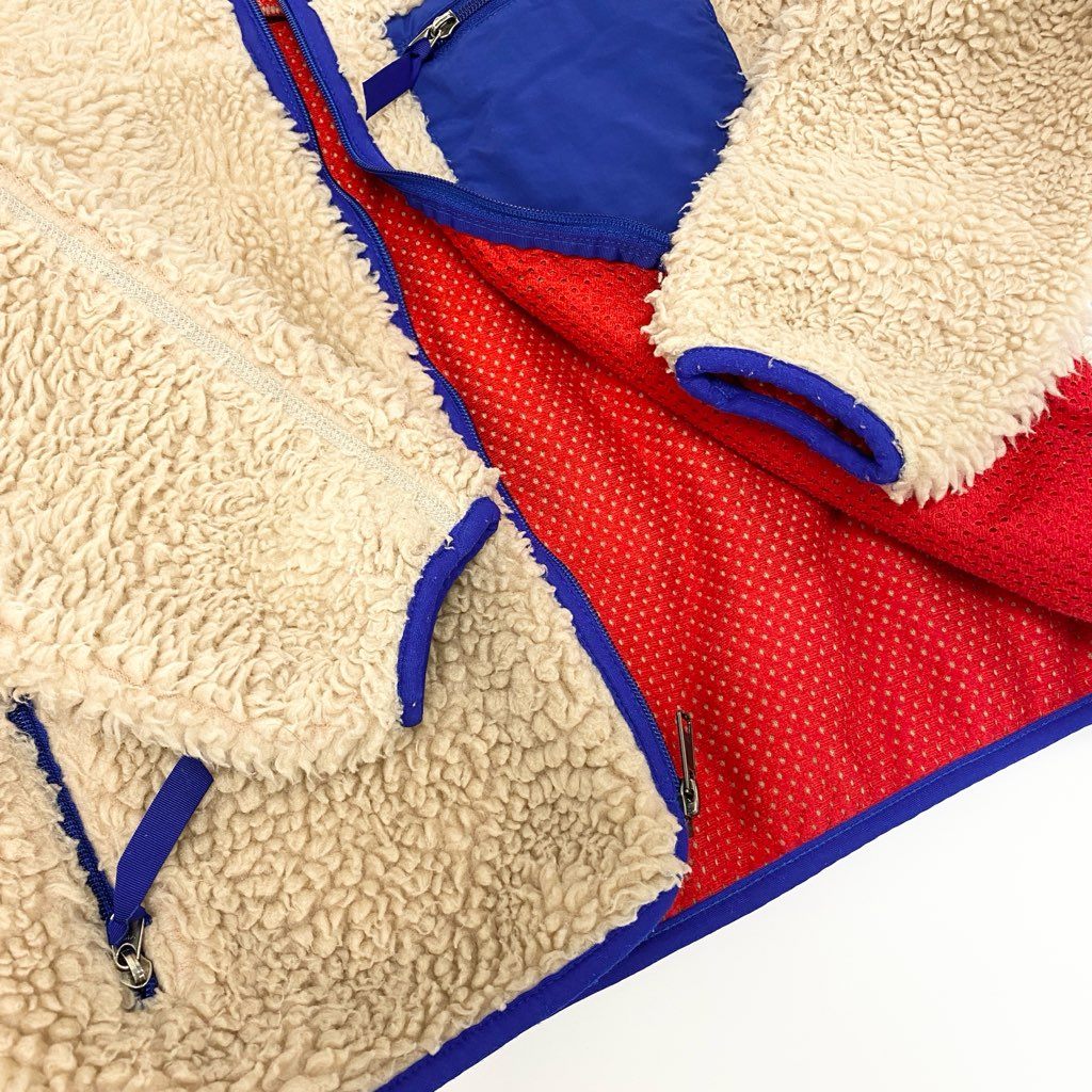 5L22 patagonia パタゴニア Vintage Classic Retro ヴィンテージ クラシックレトロカーディガン 23024 S ベージュ USA製 00s ボアフリースジャケットt18r