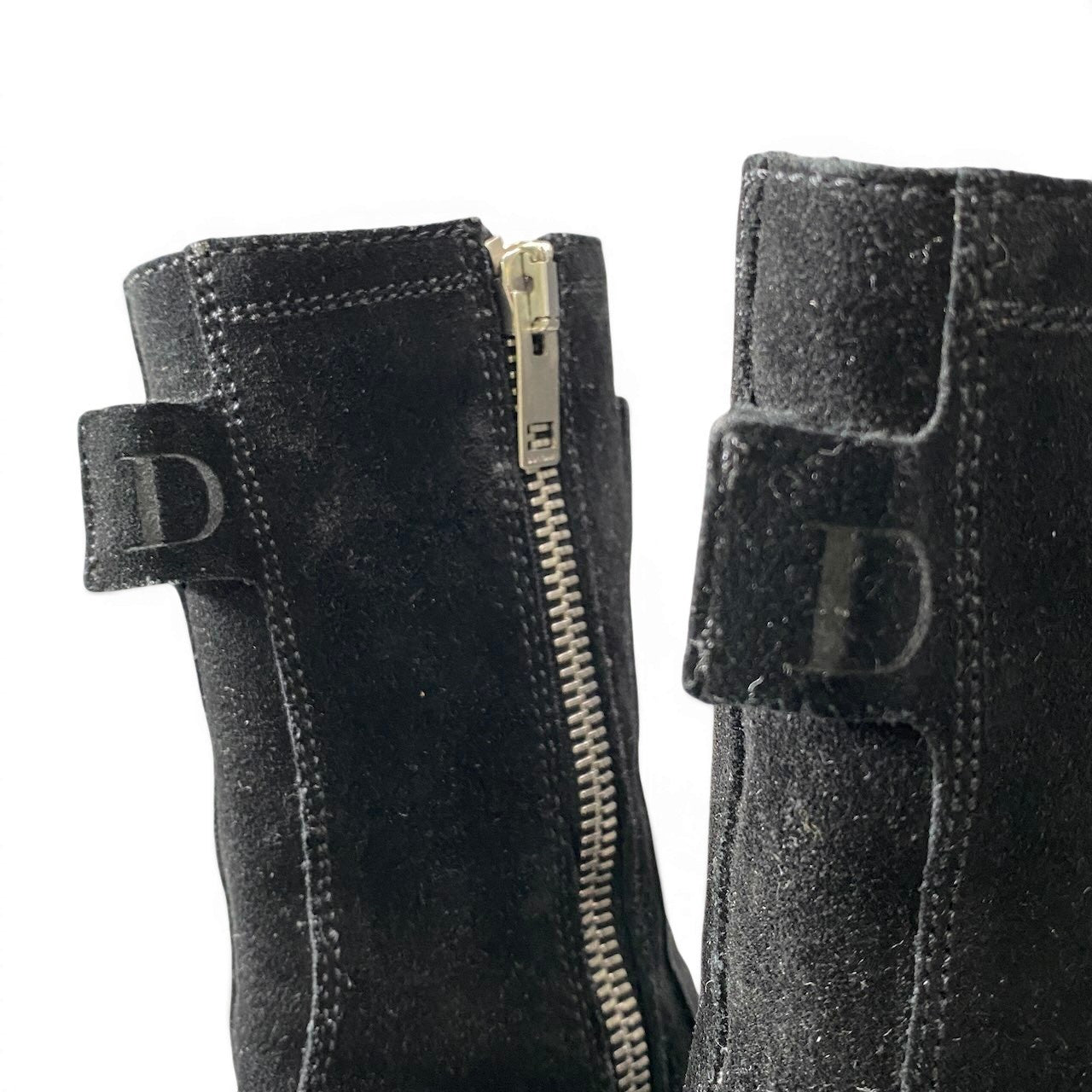 2g7 DIOR HOMME ディオールオム 2004年 エディ期 VOTC スエードレザー ブーツ サイドジップ 42 1/2 ブラック メンズ 紳士靴u02t
