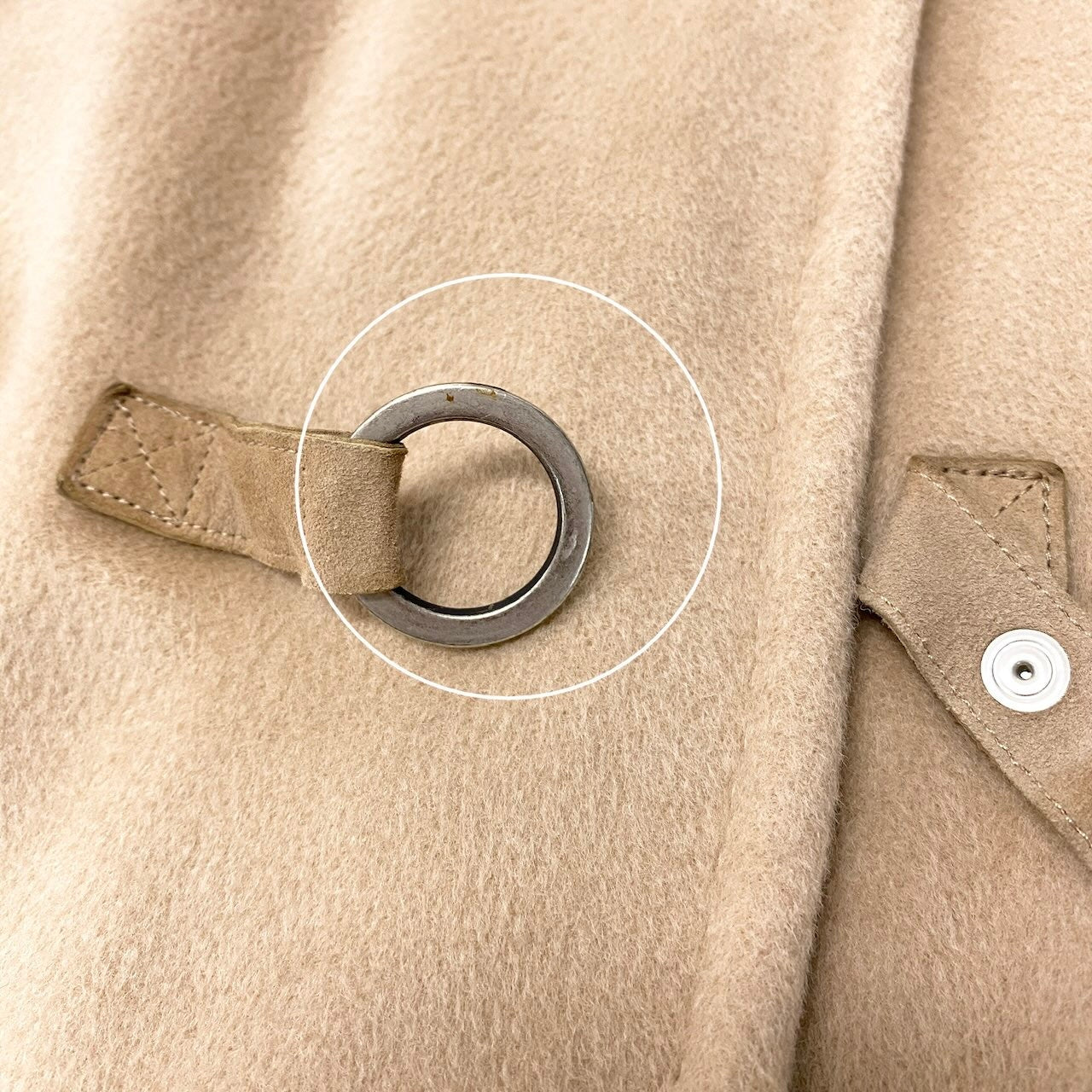 90g27 MARELLA マレーラ ダッフル風 ロングコート カシミヤブレンド サイズ42 ベージュ レディース 女性用u02t
