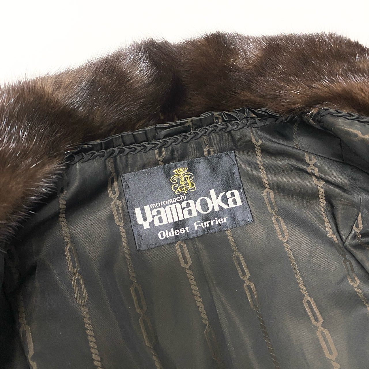 26c14 Yamaoka デミバフミンク ファーコート サイズ13 ブラウン 本毛皮 Mink Fur Coat 毛質◎ リアルファーt18r