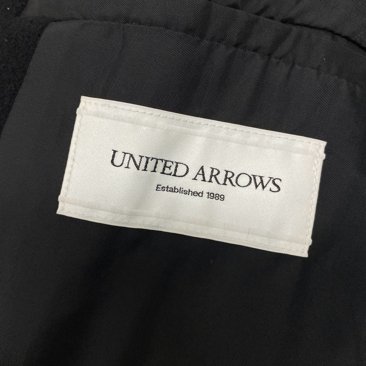 47k5 UNITED ARROWS ユナイテッドアローズ  ロングコ－ト スタンドカラー ウールブレンド  メンズ 紳士服 アウター 1125-139-7542 L ブラックo07t