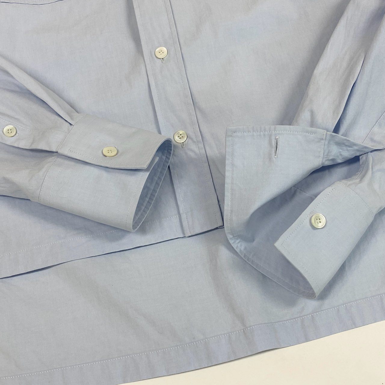 Mc2 LANVIN PARIS ランバン  デザインオーバーシャツ 長袖シャツ フリーサイズ サックスブルー メンズ トップスta1