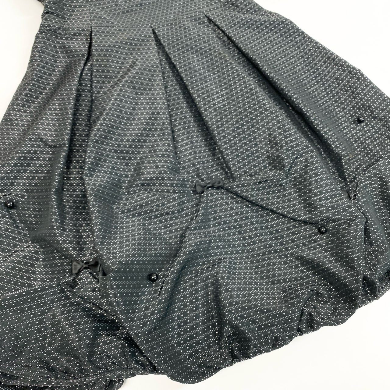 14a28 《美品》 Rene ルネ ノースリーブワンピース キャップスリーブ バルーンスカート 36 ブラック レディース イタリア製生地u02t