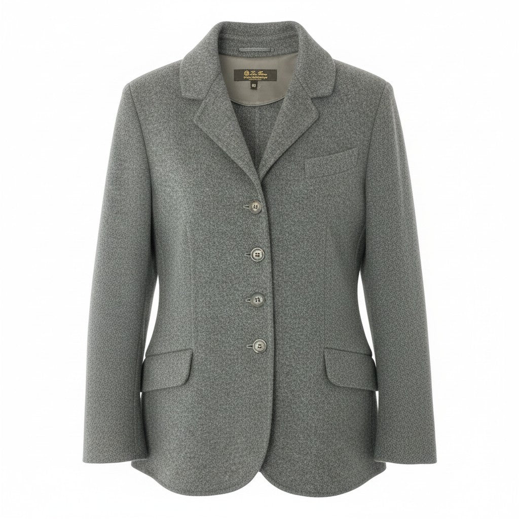 13e8 Loro Piana ロロピアーナ ニットジャケット カシミヤジャケット サイズ40 グレー ベビーカシミア100％ レディース 女性用u02t
