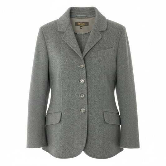 13e8 Loro Piana ロロピアーナ ニットジャケット カシミヤジャケット サイズ40 グレー ベビーカシミア100％ レディース 女性用u02t