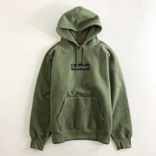 74g2 【未使用保管品】 タグ付 SUPREME シュプリーム 23SS Insideout Box Logo Hooded Sweatshirt インサイドアウト パーカー フーディ  Mサイズ グリーン