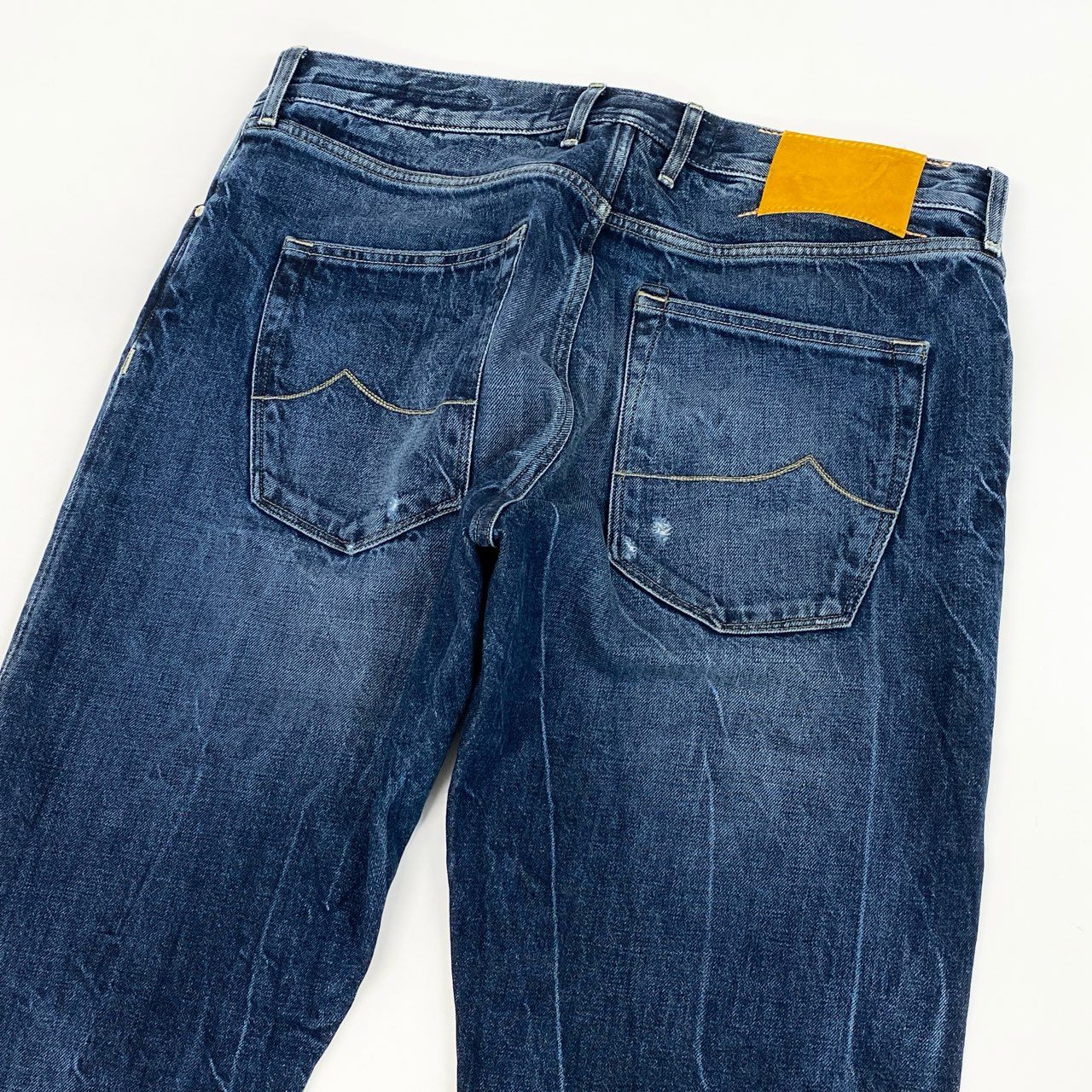 70i2 JACOB COHEN ヤコブコーエン イタリア製 JACKY ダメージ加工デニムパンツ ジーンズ ボトムス 33 M-Lサイズ インディゴブルー コットン メンズo07t